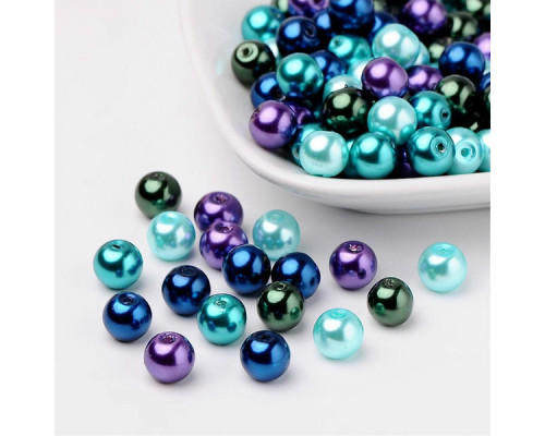 Voskové perličky 8 mm - mix barev č.1 - 10ks 